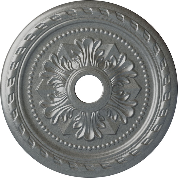 Ekena Millwork Palmetto Ceiling Medallion (Fits Canopies up to 3 5/8"), 23 5/8"OD x 3 5/8"ID x 1 5/8"P, Platinum CM23PMPLS - main